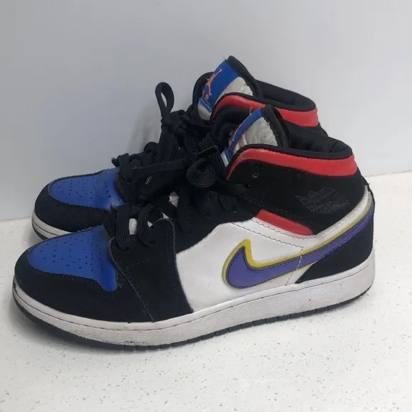 Nike Air Jordan 1 Mid Rivals Sneakers Basketball Shoes 5.5