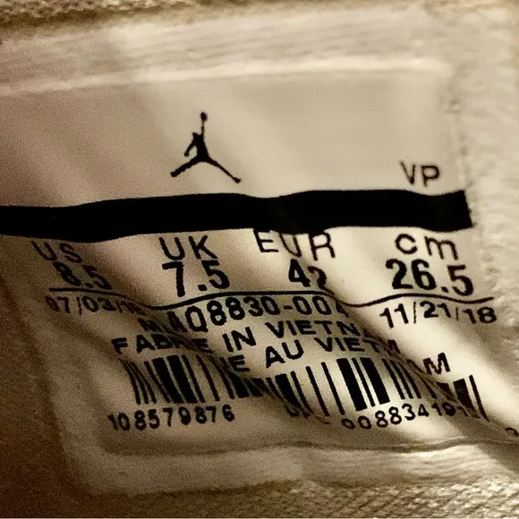 Nike Air Jordan 33 AJXXXIII Vast Grey Men’s Basketball Sneakers Sz 8.5