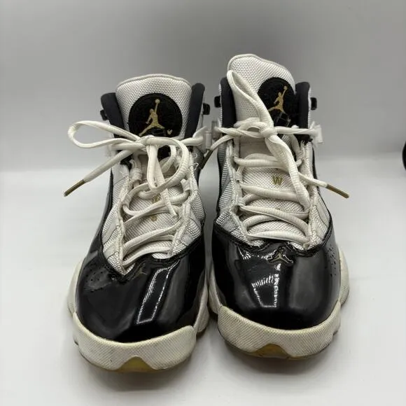 NIKE AIR JORDAN 6 Rings Defining Moment Black Basketball Sneakers Sz 7Y / 8.5W