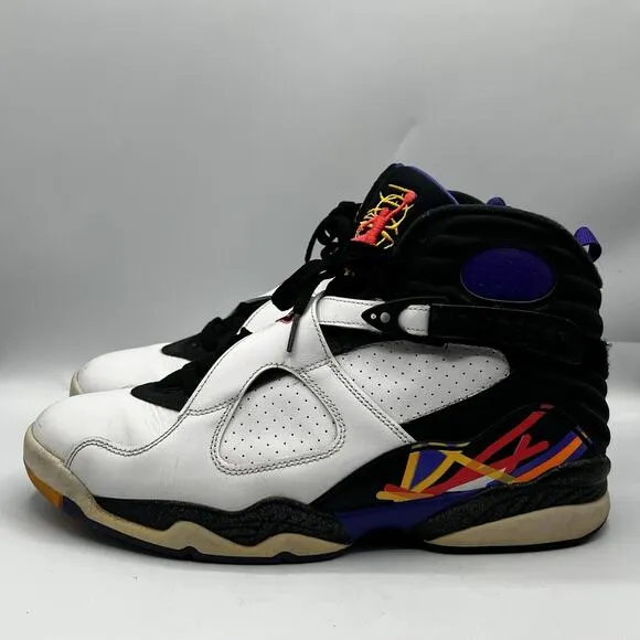 Nike Air Jordan 8 Mens White/Infrared Basketball Shoes Sneakers Size 11