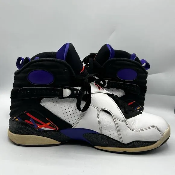 Nike Air Jordan 8 Mens White/Infrared Basketball Shoes Sneakers Size 11