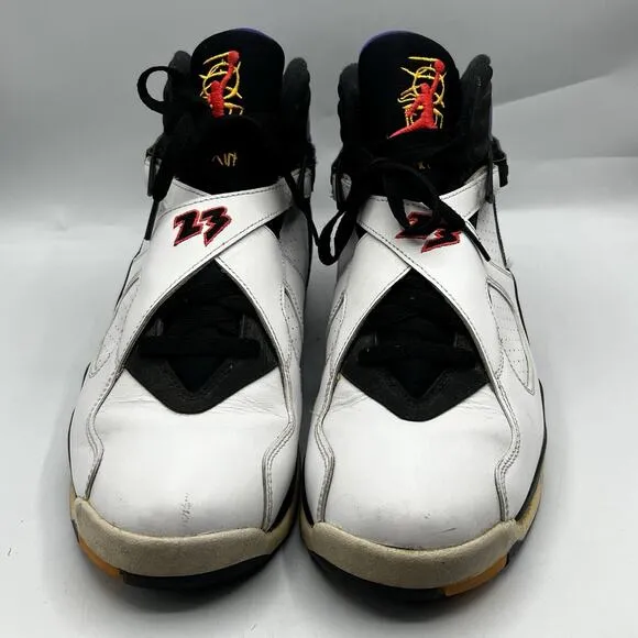 Nike Air Jordan 8 Mens White/Infrared Basketball Shoes Sneakers Size 11