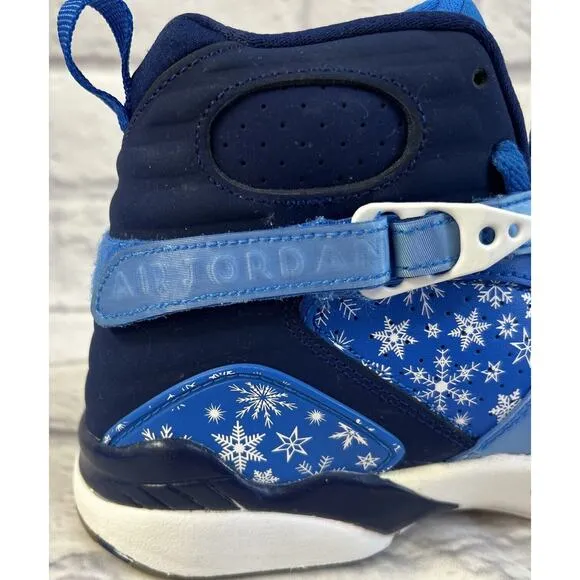 Nike Air Jordan 8 Snowflake 6.5 Y Retro 305368-400 Blue Basketball Shoe Sneaker