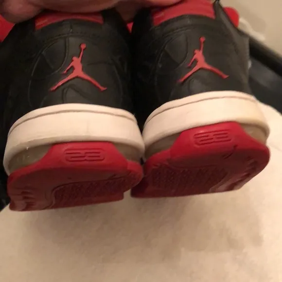NIKE AIR JORDAN TEAM JORDAN BLACK/RED/WHITE BASKETBALL SNEAKERS MENS SIZE 12