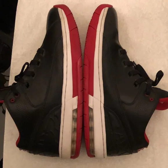 NIKE AIR JORDAN TEAM JORDAN BLACK/RED/WHITE BASKETBALL SNEAKERS MENS SIZE 12