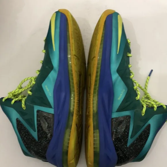 NIKE AIR LEBRON JAMES 10 ELITE MIAMI DADE BASKETBALL SNEAKERS MENS SIZE 15
