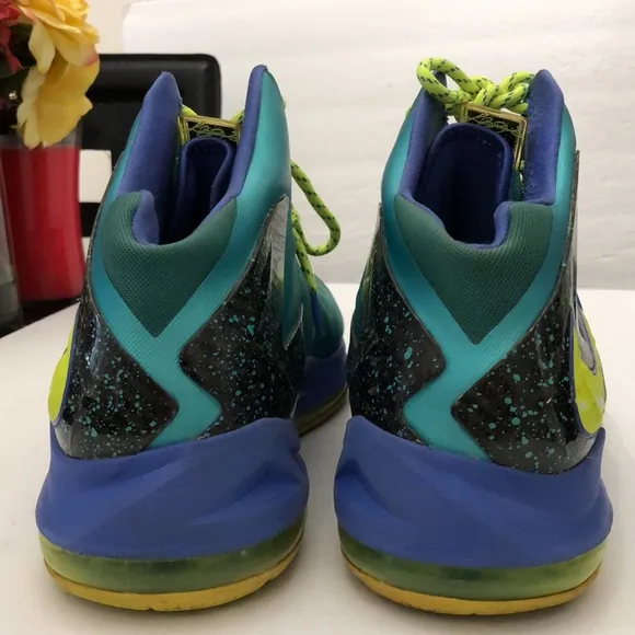 NIKE AIR LEBRON JAMES 10 ELITE MIAMI DADE BASKETBALL SNEAKERS MENS SIZE 15