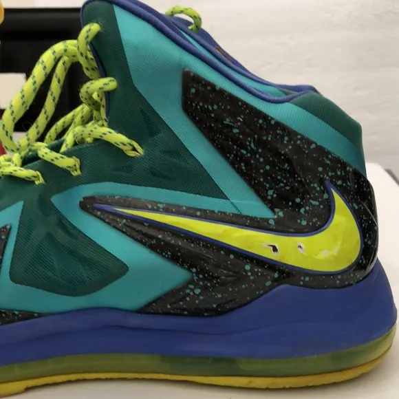 NIKE AIR LEBRON JAMES 10 ELITE MIAMI DADE BASKETBALL SNEAKERS MENS SIZE 15