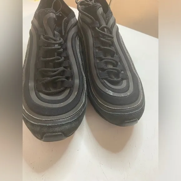 Nike Air Max 97 Ultra 17 SE Triple Black Sz 8 Sneakers Shoes GUC 924452-001