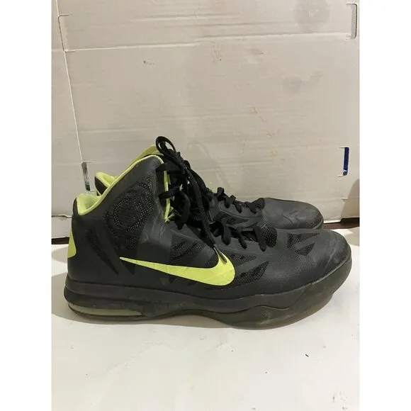 NIKE Air Max Hyper Aggressor 524851 Men's Size 12 Black Neon Yellow Sneaker shoe