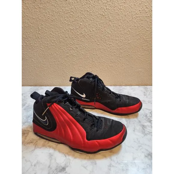 Nike Air Max Wavy Low Men's Red Black Leather Basketball Sneakers Shoes Size 11