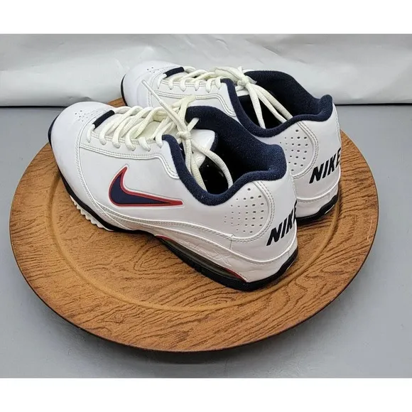 Nike Air Max’s Turnaround Low Basketball Sneakers White/Blue/Red Men's Size 8