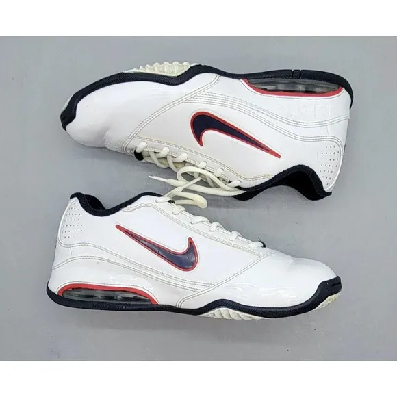 Nike Air Max’s Turnaround Low Basketball Sneakers White/Blue/Red Men's Size 8