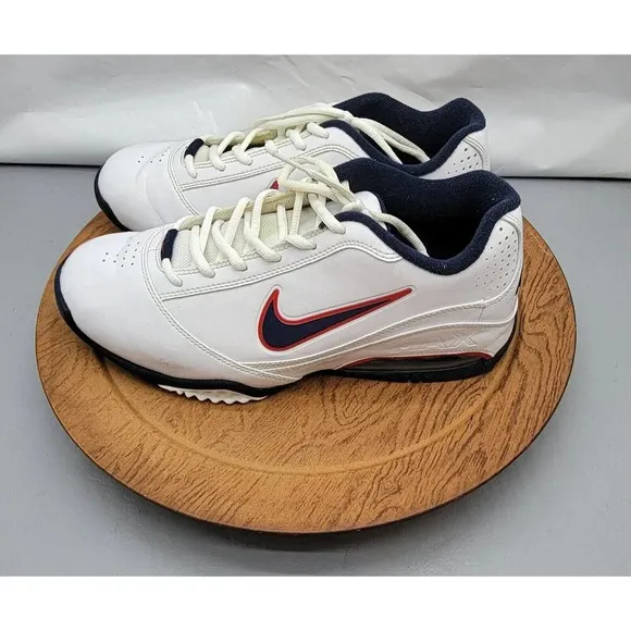 Nike Air Max’s Turnaround Low Basketball Sneakers White/Blue/Red Men's Size 8