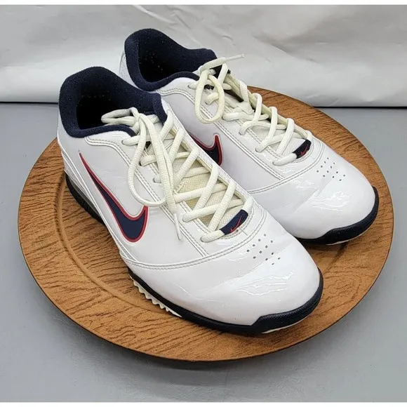 Nike Air Max’s Turnaround Low Basketball Sneakers White/Blue/Red Men's Size 8