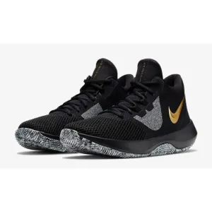 Nike Air Precision ll 2 Black Metallic Gold White basketball sneakers men 7