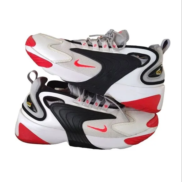 Nike Air Zoom 2000 2K White Red Basketball Sneakers Men's 10.5