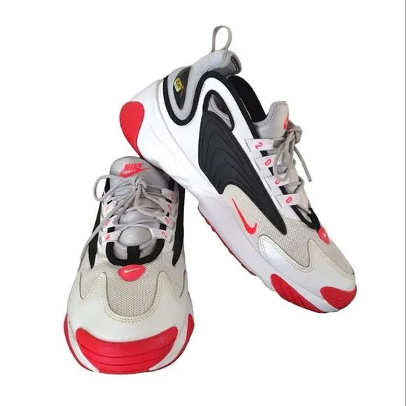 Nike Air Zoom 2000 2K White Red Basketball Sneakers Men's 10.5