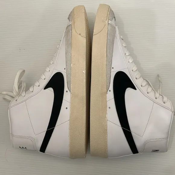 NIKE BLAZER MID 77’ VINTAGE BLACK WHITE BASKETBALL SNEAKERS MENS SIZE 13