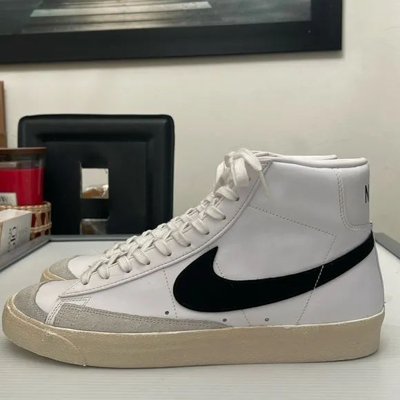 NIKE BLAZER MID 77’ VINTAGE BLACK WHITE BASKETBALL SNEAKERS MENS SIZE 13