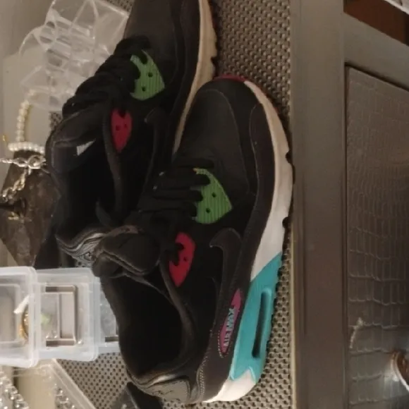 Nike Blue and Black Sneakers with Classic Silhouette