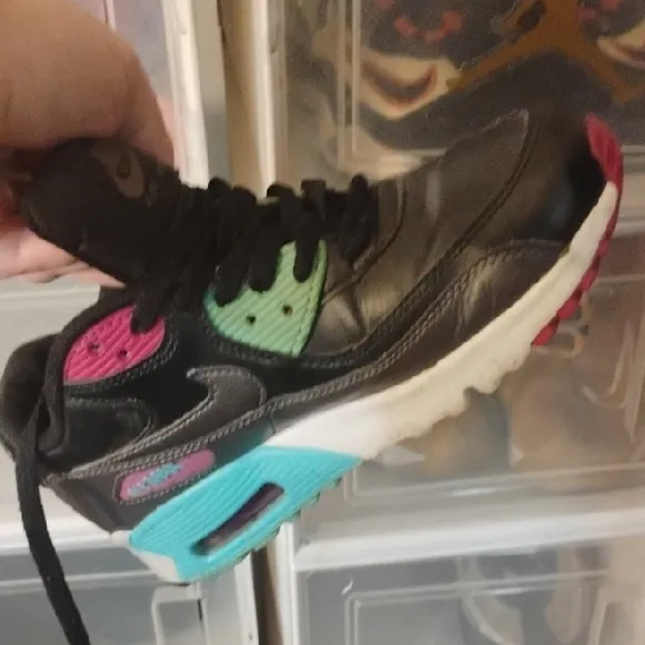 Nike Blue and Black Sneakers with Classic Silhouette