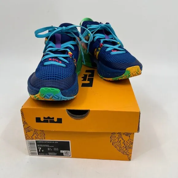 Nike Blue Green Witness 7 Basketball Sneakers | Size 6 Boys