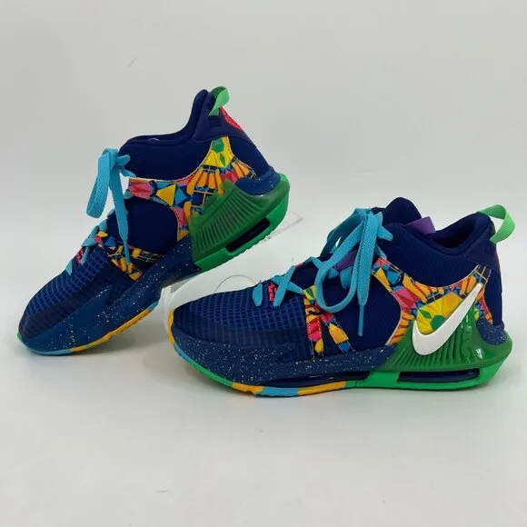 Nike Blue Green Witness 7 Basketball Sneakers | Size 6 Boys