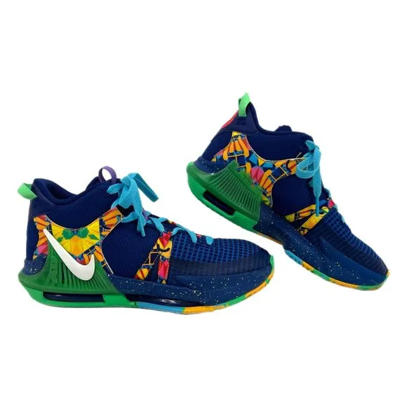 Nike Blue Green Witness 7 Basketball Sneakers | Size 6 Boys