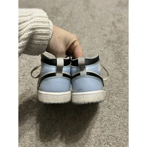 Nike Boys Air Jordan 1 Mid 640737-401 Blue Basketball Shoes Sneakers Size 1Y