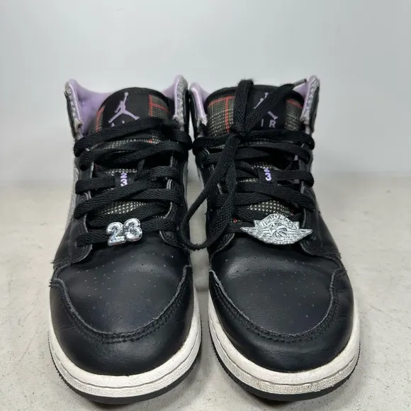 Nike Boys Air Jordan 1 Mid SE DC7226-015 Black Basketball Shoes Sneakers Size 5Y