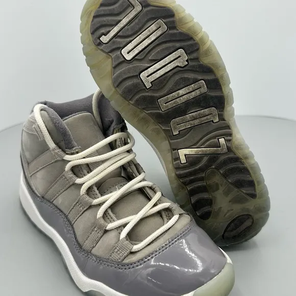 Nike Boys Air Jordan 11 378039-005 Gray Basketball Shoes Sneakers Size 13.5C