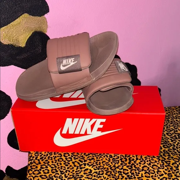 Nike Brown Slide Sandals
