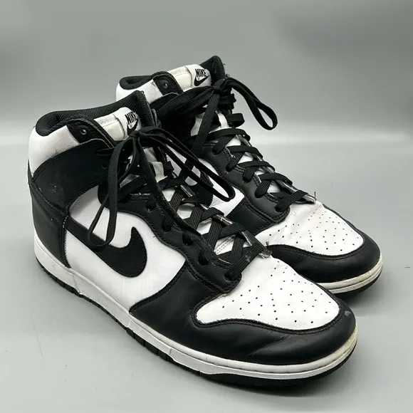 Nike Dunk High ‘Panda’ Black White Sneakers Men Size 11.5
