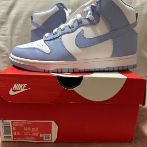 Nike Dunk High Sneakers White and Blue Classic Design