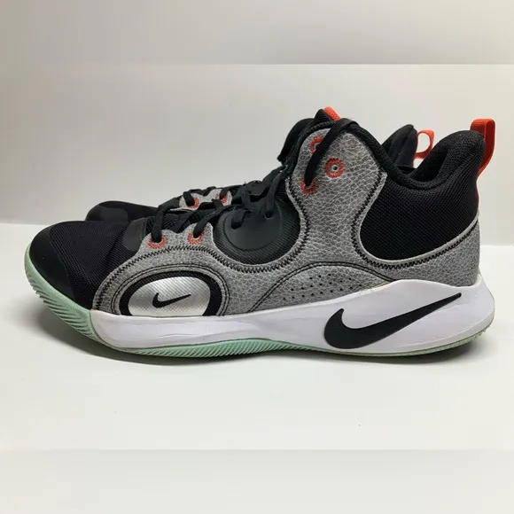 Nike Fly By Mid 2 Basketball Sneakers Black/Wolf Gray, Size 13, CU3503002, Men’s