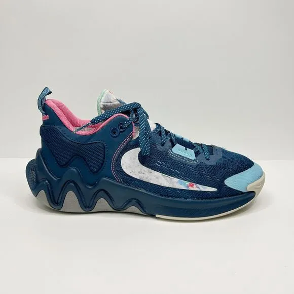 NIKE Giannis Immortality 2 SE Basketball Shoes Sneakers Blue Youth Boys Sz 7Y