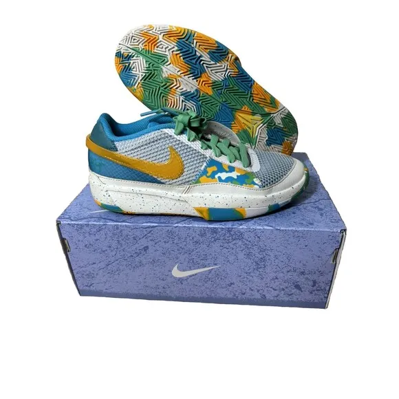 Nike Ja 1 (gs) size 4 youth  basketball shoes dx2294-100 white sundial