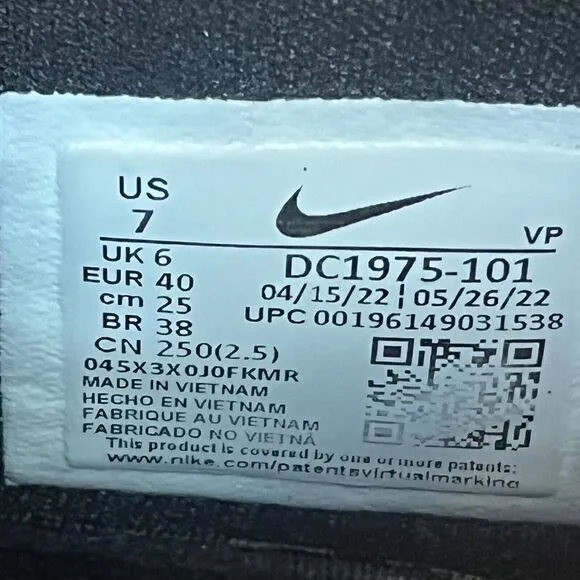 Nike KD 15 Refuge Black &amp; White Mens Low Basketball Sneakers 7, Womens 8.5, UK 6