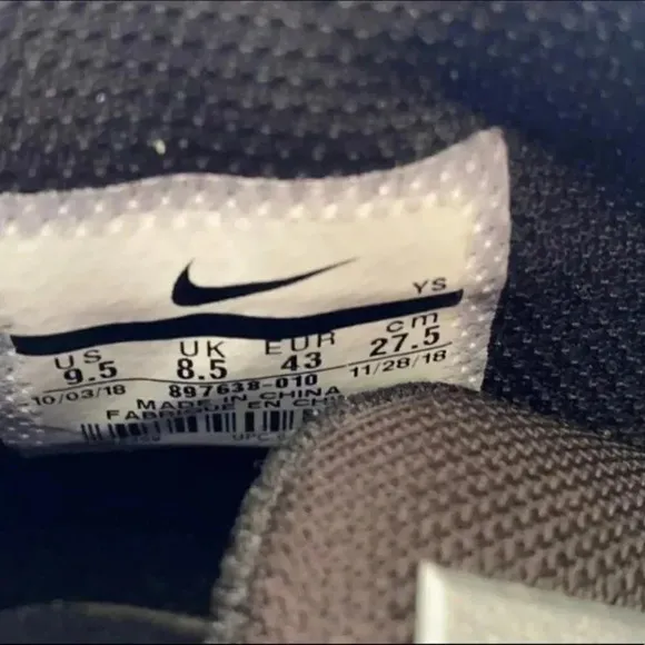 Nike KD Trey 5‎ gray/black hi-top basketball sneakers size 9.5