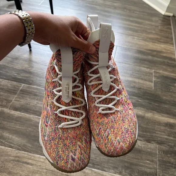 Nike LeBron 15 fruity pebbles basketball sneakers 8