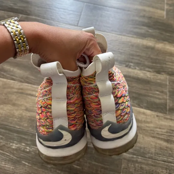 Nike LeBron 15 fruity pebbles basketball sneakers 8