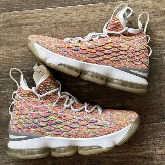 Nike LeBron 15 fruity pebbles basketball sneakers 8