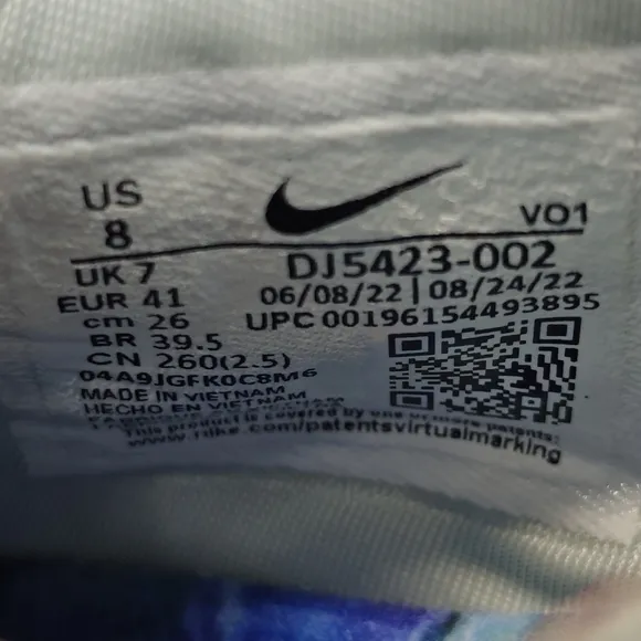 Nike LeBron 20 Lifer Light Silver Hyper Royal DJ5423-002 Basketball Sneakers sz8