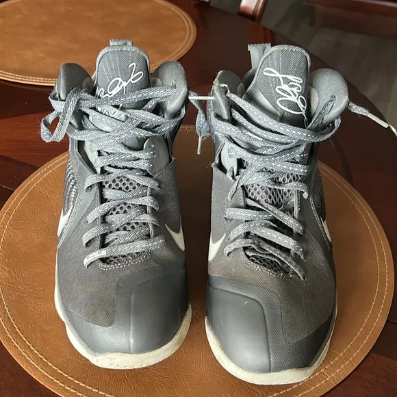 Nike LeBron 9 grey basketball sneakers