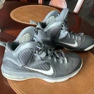 Nike LeBron 9 grey basketball sneakers