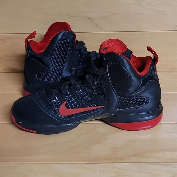 Nike Lebron 9 PS Black WhiteRed Boys Girls Youth Basketball Shoe 472665-001