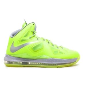 Nike Lebron X VOLT basketball Sneakers yellow gray sz 8.5