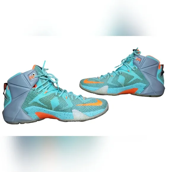 Nike Lebron XII Men's Size 13 Basketball Green/Grey Sneakers/Shoes 684593-301