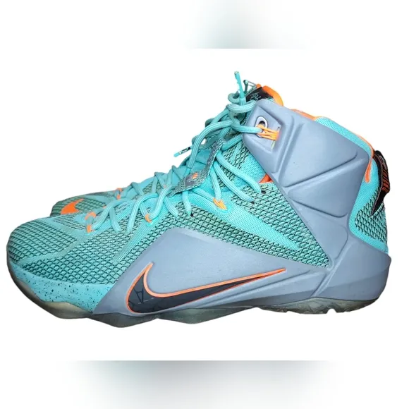 Nike Lebron XII Men's Size 13 Basketball Green/Grey Sneakers/Shoes 684593-301